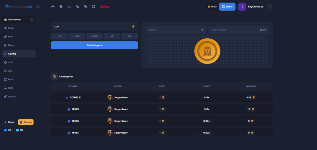 Coinflip from GOLDEN-X, the Best Online Casino for Sale